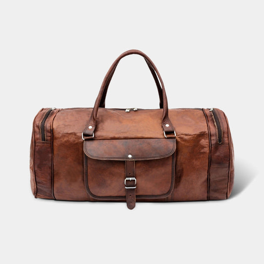 Real Leather Travel Duffel Bag