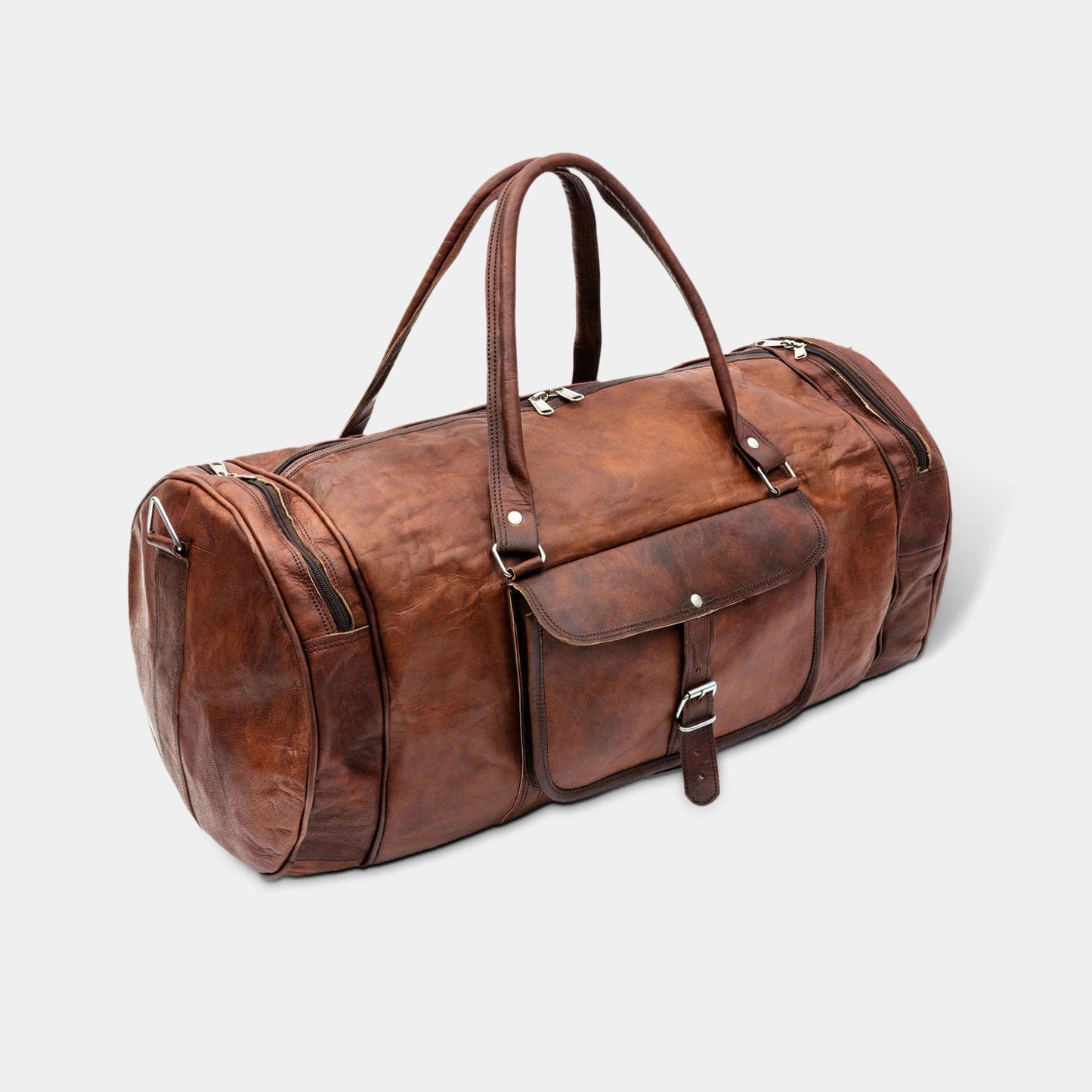 Real Leather Travel Duffel Bag