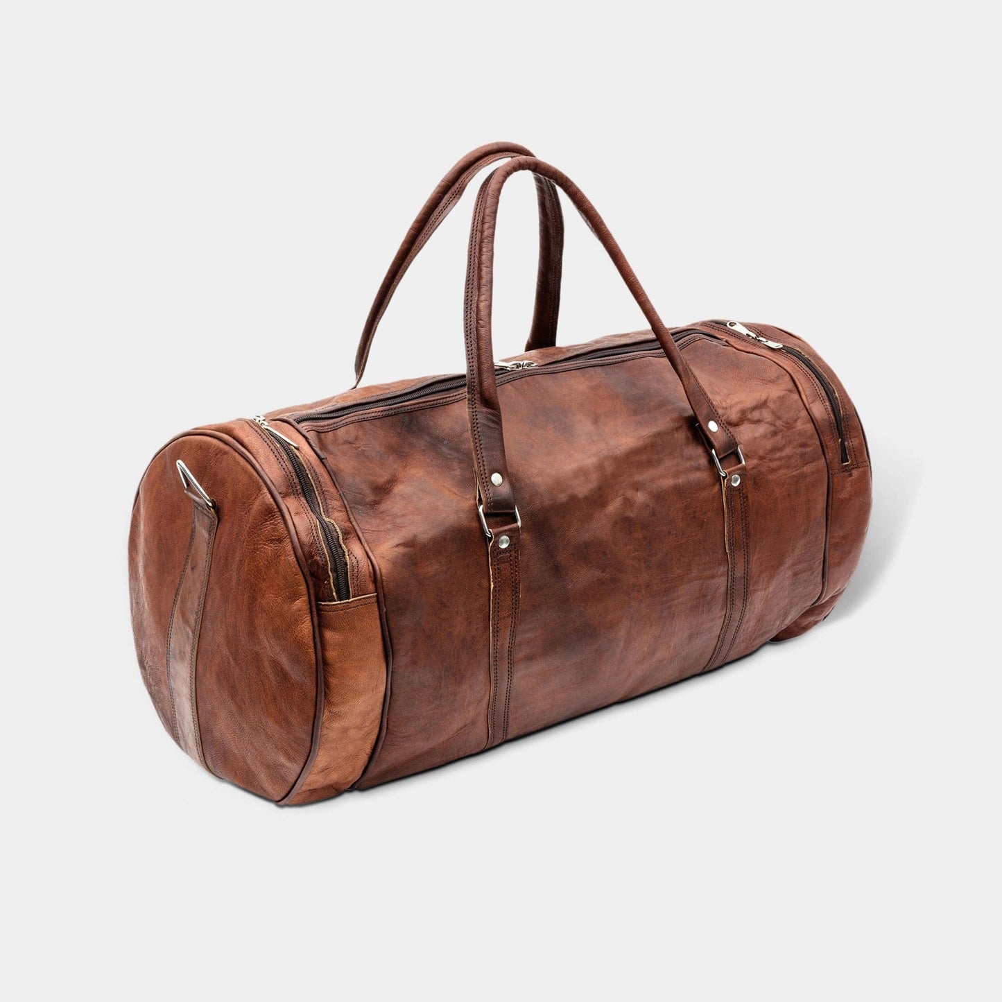 Real Leather Travel Duffel Bag